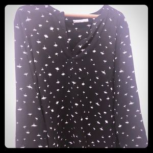 Black and white cute top